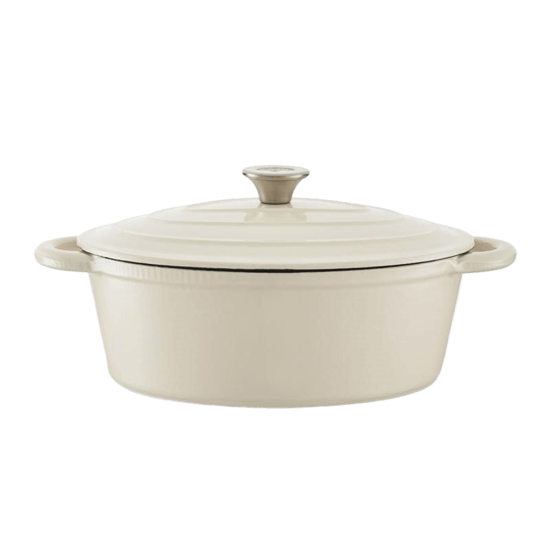 BARBARY&OAK Oval gryta i gjutjärn, 29 cm, Krämvit, 3 liter - masterkitchen.se