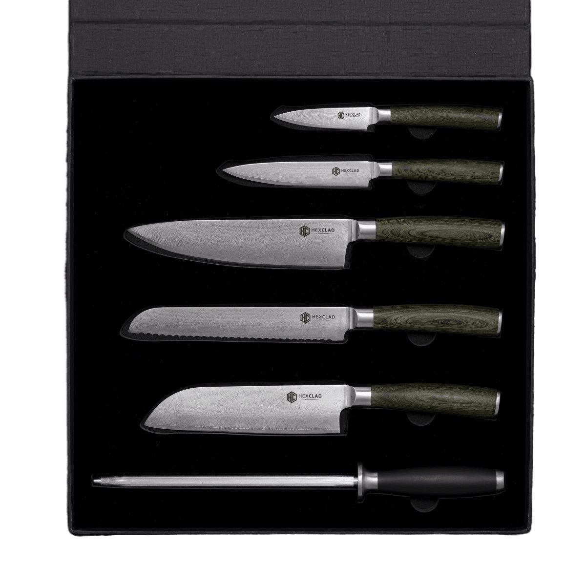 HEXCLAD Knivset 6 delar, 67 lager japanskt damaskstål - masterkitchen.se