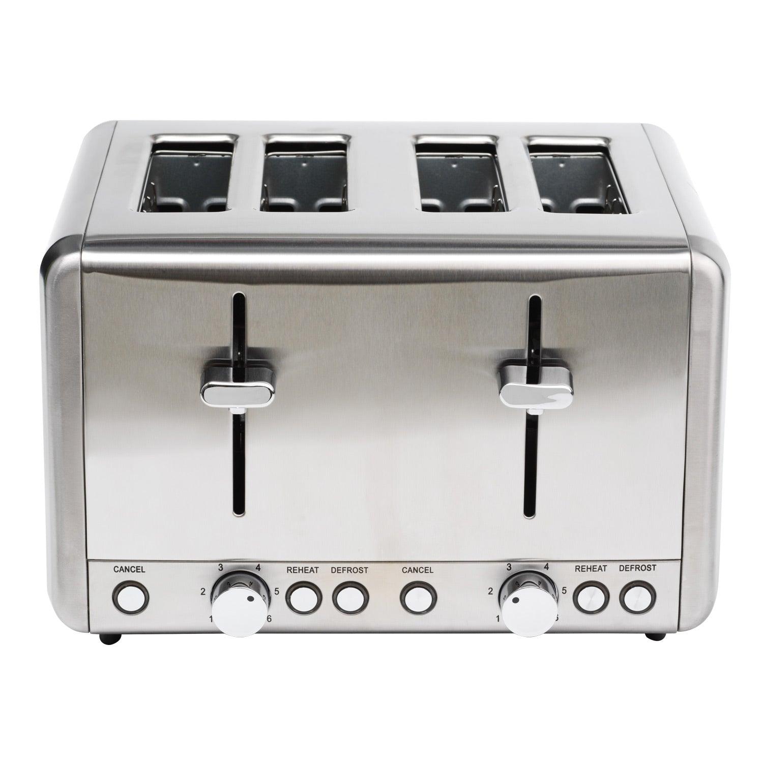 Brödrost 4 skivor 1000W BR420 Rostfri - masterkitchen.se