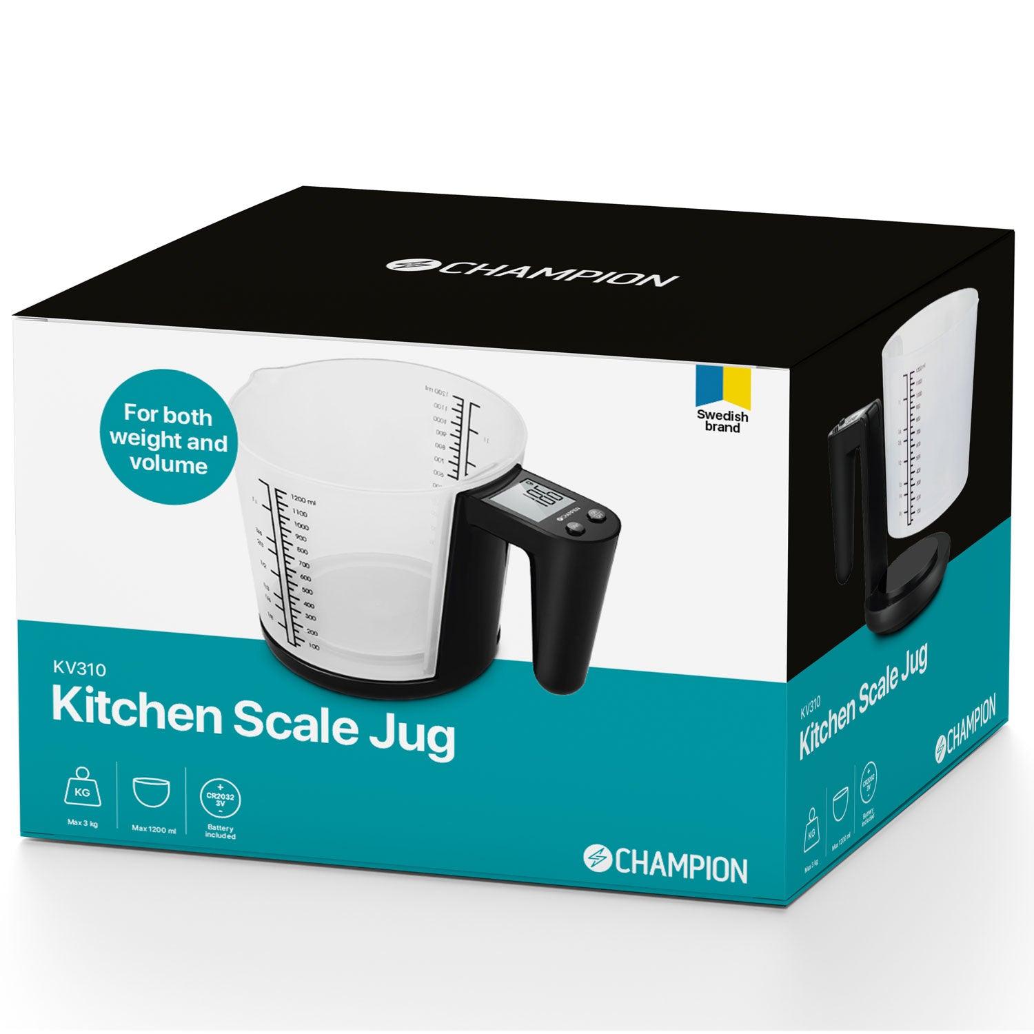 Köksvåg Måttbägare 3kg 1200ml KV310 Svart - masterkitchen.se