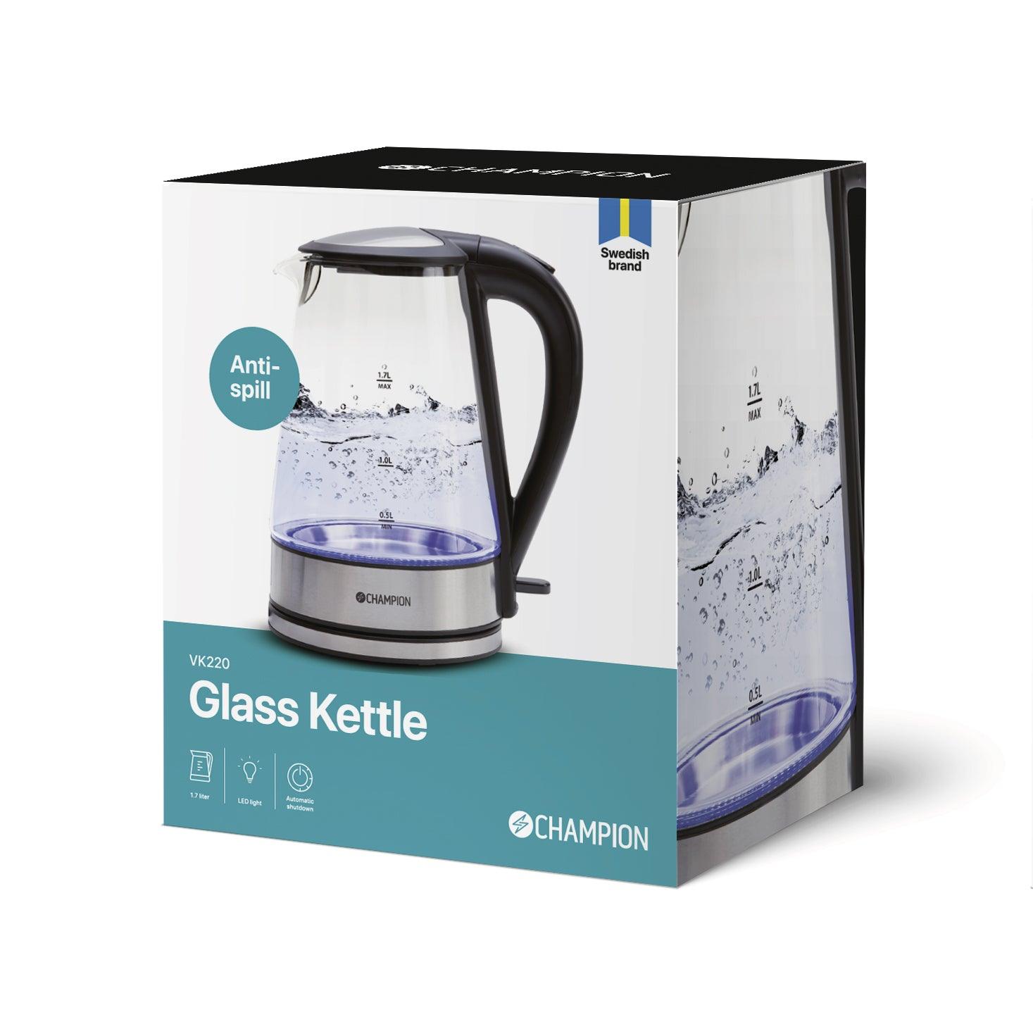 Vattenkokare 1,7L VK220 Glas - masterkitchen.se