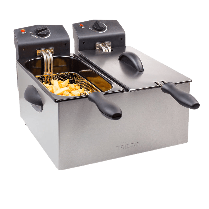 Fritös Dubbel 2x3L 2x1800W Rostfri - masterkitchen.se