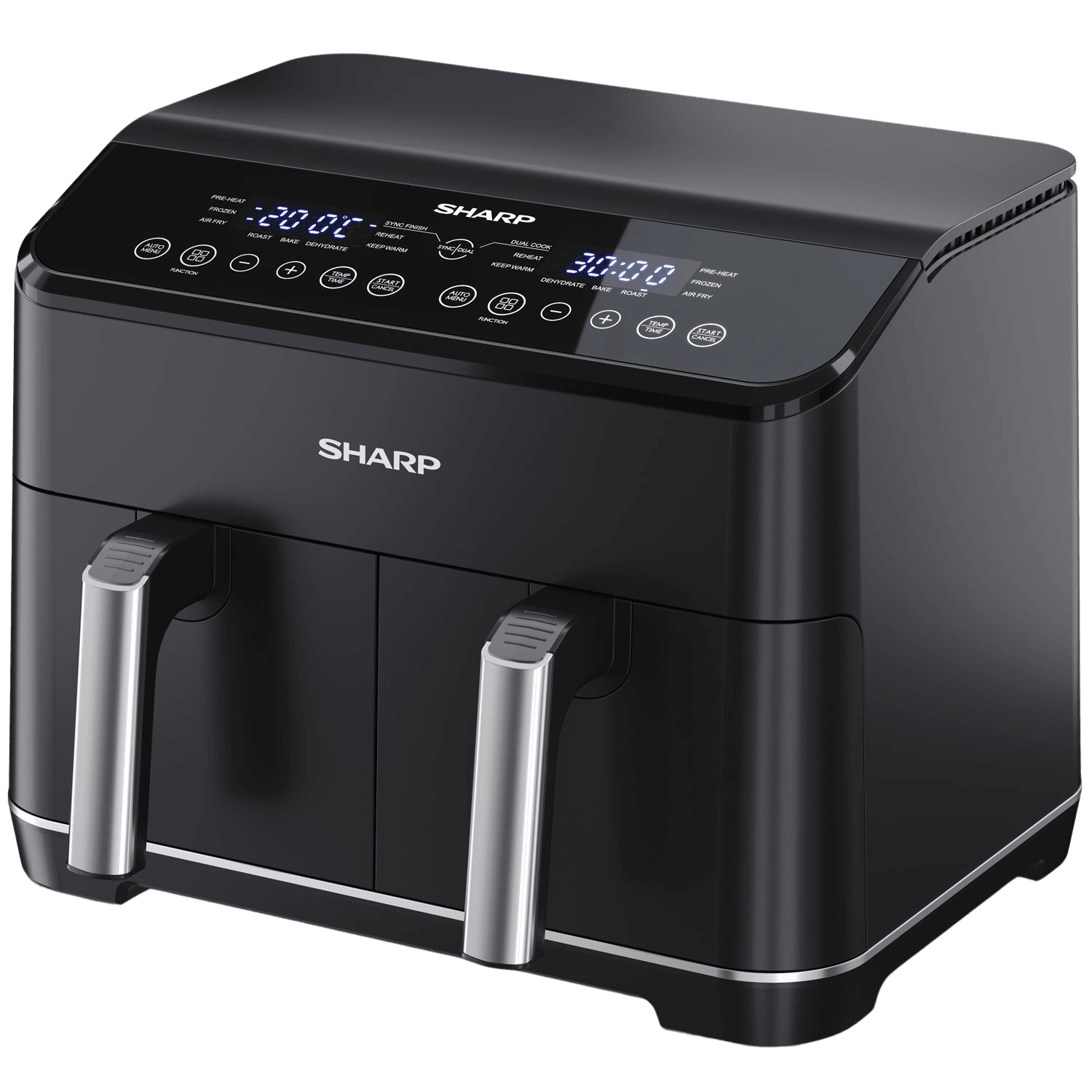 Airfryer Dubbel 2X4L  2X1800W - AF-GD82AE-B - masterkitchen.se